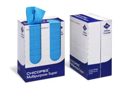 CHIFFON JETABLE ANTIBACTÉRIEN FORMAT NT 130FTS BLEU 34X53CM - BOÎTE DE DISTRIBUTION - 2