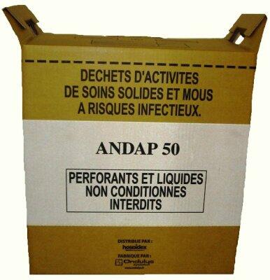 CARTON POUR DECHETS SAC 50L ECRU LIEN SIMPLE PQTX10