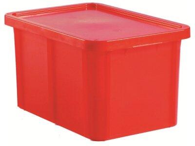 BAC DE STOCKAGE MATFER 55L ROUGE AVEC COUVERCLE 600X400X335MM