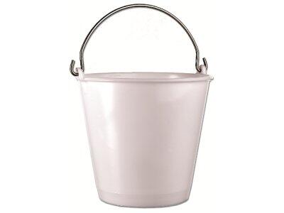 SEAU BLANC MATFER EN PE AVEC ANSE INOX 15L - BOULANGERIE & PATISSERIE