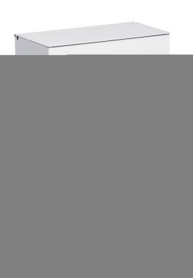 POUBELLE MURALE BLANKA 10L ACIER ANTI-UV BLANC AVEC ÉTRIER