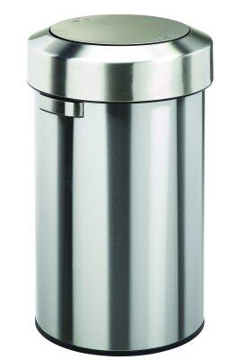 POUBELLE SALSA À COUVERCLE BASCULANT INOX 60L