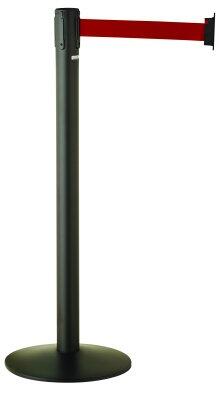 BARRIÈRES RÉTRACTABLES 3M GRIS/ROUGE SUR SOCLE - 2 UNITÉS