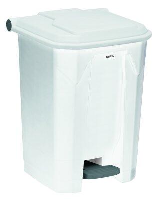 POUBELLE À PÉDALE UTILO BLANC - POLYPROPYLÈNE 50L