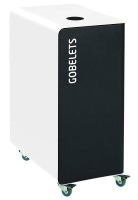 BORNE DE TRI 90L AVEC ROULETTES ET SYSTÈME PUSH/PULL - ACIER ANTI-UV
