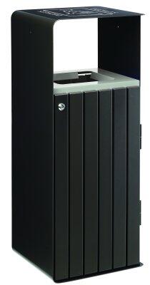 CORBEILLE À DÉCHETS GRIS 110L ARTRI - ACIER ANTI-UV ET ANTICORROSION