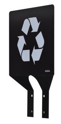 PLAQUE SIGNALÉTIQUE RECYCLAGE POUR POTEAU - ACIER ANTI-UV ET ANTICORROSION