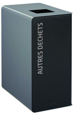 BORNE DE TRI 65L ACIER ANTI-UV POUR AUTRES DÉCHETS - MANGUE/GRIS