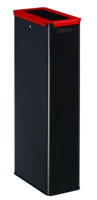 POUBELLE DE TRI SÉLECTIF ROUGE CALITRI 20L - ACIER ANTI-UV