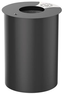 CORBEILLE URBIS SUR PIED ANTICORROSION 60L GRIS MANGANÈSE