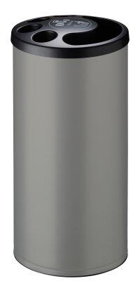 COLLECTEUR MULTIGOB 800 GOBELETS 25L AVEC CORBEILLE - CORPS MÉTAL GRIS