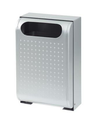 CORBEILLE MURALE URBANET 30L ANTI-CORROSION GRIS MÉTAL