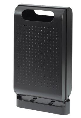 CORBEILLE URBANET SUR PIED 60L EN ACIER GRIS MANGANÈSE