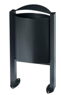 CORBEILLE ARKEA AVEC PIED 40L ET CENDRIER ANTHRACITE MAT