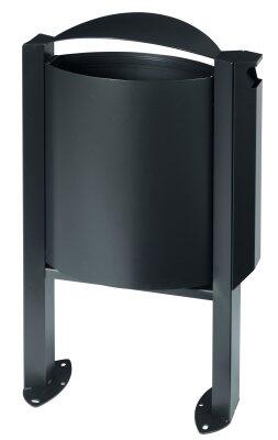 CORBEILLE SUR PIED ARKEA 40L AVEC CENDRIER 3L - ANTHRACITE MAT