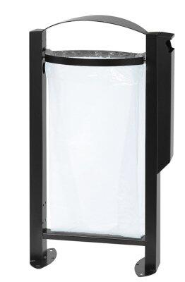 CORBEILLE VIGI ARKEA SUR PIED 60L AVEC CENDRIER 3L - ANTI-UV ET ANTI-CORROSION