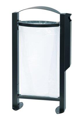 CORBEILLE ARKEA 60L AVEC CENDRIER 3L ANTHRACITE MAT - ANTI-CORROSION