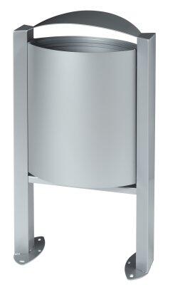 CORBEILLE SUR PIED ARKEA 40L SANS CENDRIER EN GRIS