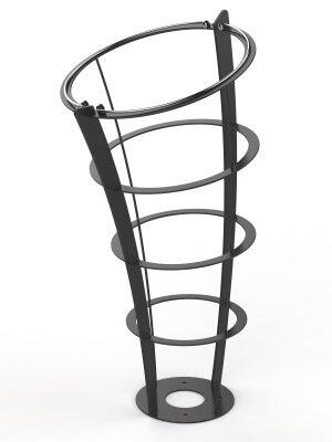 CORBEILLE ELICE EXTRÊME ANTICORROSION 110L GRIS MANGANÈSE