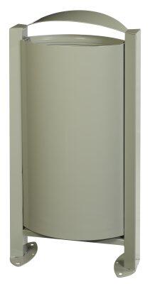 CORBEILLE ARKEA SUR PIED 60L SANS CENDRIER - GRIS CIMENT