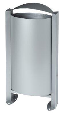 CORBEILLE SUR PIED ARKEA 60L SANS CENDRIER GRIS - ANTI-CORROSION