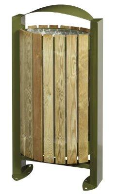 CORBEILLE ARKEA 60L EN BOIS VERT OLIVE - ANTI-CORROSION ET ANTI-UV