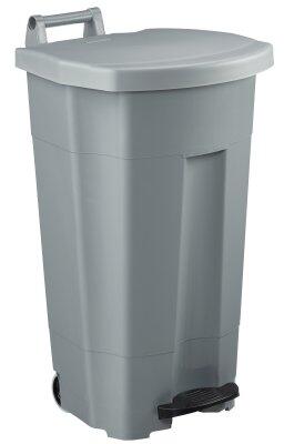 POUBELLE MOBILE BOOGY À PÉDALE 90L GRIS HAUTE DENSITÉ