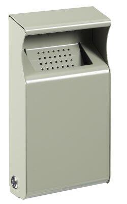 CENDRIER MURAL 1L KOPA GRIS CIMENT 7033 - ACIER TRAITEMENT UV ET ANTICORROSION
