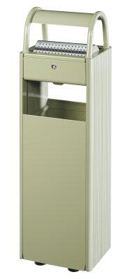 CORBEILLE SUR PIED KOPA 30L AVEC CENDRIER 6L EN GRIS CIMENT