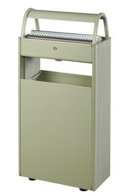 CORBEILLE SUR PIED KOPA 60L AVEC CENDRIER 12L - GRIS CIMENT
