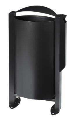 CORBEILLE SUR PIED ARKEA 60L AVEC CENDRIER 3L - ACIER ANTI-CORROSION