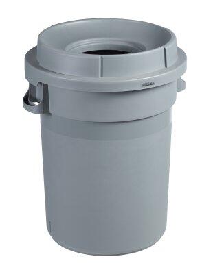 COUVERCLE ENTONNOIR BARELLA POUR 80L - GRIS, FERMETURE PAR PRESSION