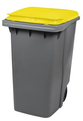 CONTENEUR KOROK 2 ROUES 340L GRIS/JAUNE - ABSORPTION SONORE