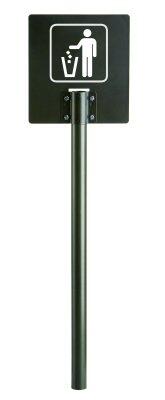 TOTEM POINT COLLECTE ACIER ANTI-UV GRIS MANGANÈSE POUR POTEAUX 50MM