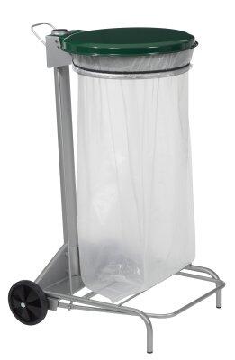 SUPPORT SAC À PÉDALE 110L VERT COLLECROULE - ACIER ANTI-UV