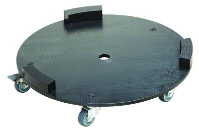 SOCLE PRATIK 100L À 5 ROULETTES PIVOTANTES AVEC FREIN - NOIR