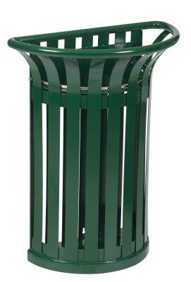 CORBEILLE TULIPE À FIXER 35L EN ACIER VERT MOUSSE - ANTI-UV ET ANTICORROSION