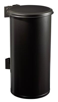 POUBELLE MURALE TUBO GRIS MANGANÈSE 80L ANTI-UV ET ANTICORROSION