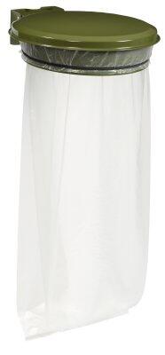 SUPPORT SAC 110L COUV. COLLECTE MURALE VERT OLIVE - ACIER ANTI-UV