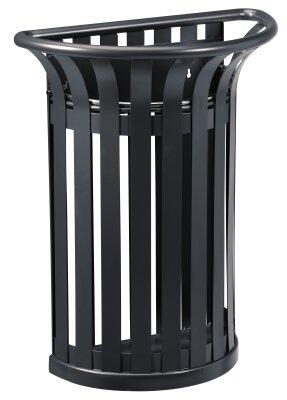 CORBEILLE MURALE TULIPE ANTHRACITE MAT 35L - ACIER ANTI-UV ET ANTICORROSION