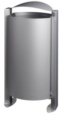 CORBEILLE SUR PIED ARKEA 100L SANS CENDRIER - GRIS ANTI-CORROSION