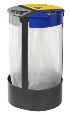 SUPPORT SAC CITWIN PREMIUM 3 FLUX 3X45L ACIER MANGA/GRIS/BLEU/JAUNE