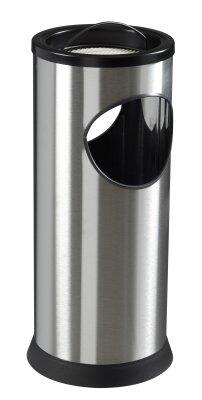 CORBEILLE À CENDRES KIPSO 17.5L AVEC BAC À SABLE 0.25L EN INOX BROSSÉ