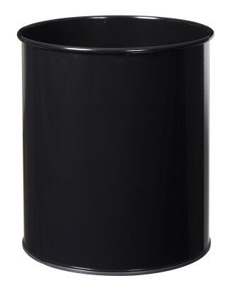CORBEILLE À PAPIER NOIR GRAPHITE 30L ACIER ANTI-UV - PAPEA