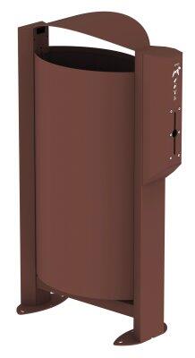 CORBEILLE ARKEA CANIN 60L EFFET CORTEN AVEC PIED - DISTRIBUTEUR 200 SACS