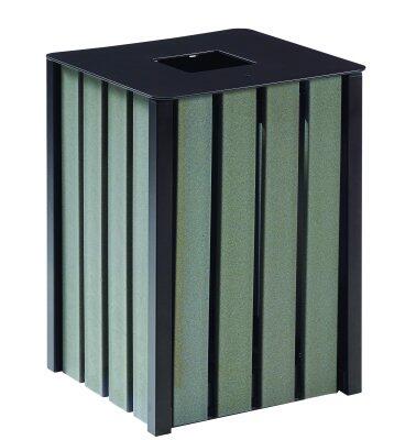 CORBEILLE EDEN ETIK 50L EN LATTES RECYCLÉES GRIS - ANTI-UV ET ANTICORROSION