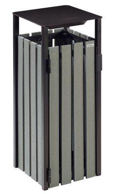 CORBEILLE EDEN ETIK 110L RECYCLÉE GRISE ANTI-UV ET ANTICORROSION