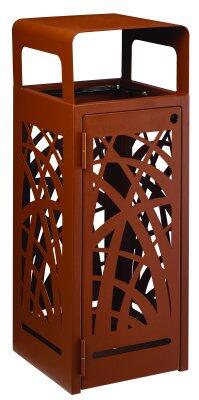 CORBEILLE CYBEL 110L EFFET CORTEN À POSER/FIXER - ANTI-UV ET ANTICORROSION