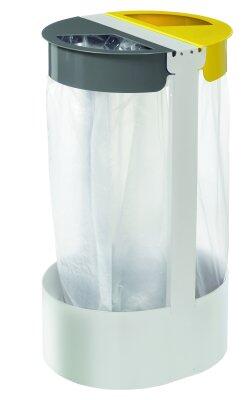 SUPPORT SAC CITWIN ESSENTIEL 2 FLUX 2X75L EN ACIER ANTI-UV BLANC/GRIS/JAUNE