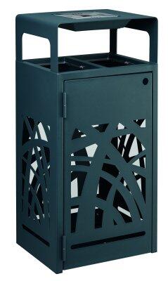 CORBEILLE ET CENDRIER ROSSIGNOL CYBEL 2X60L 1,5L ANTHRACITE ANTI-UV